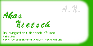 akos nietsch business card